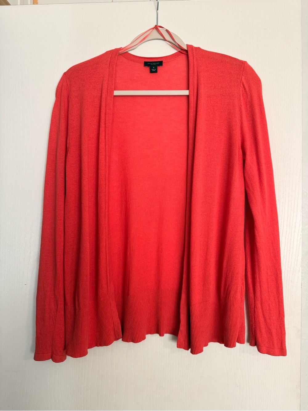 Ann Taylor Coral Cardigan Medium